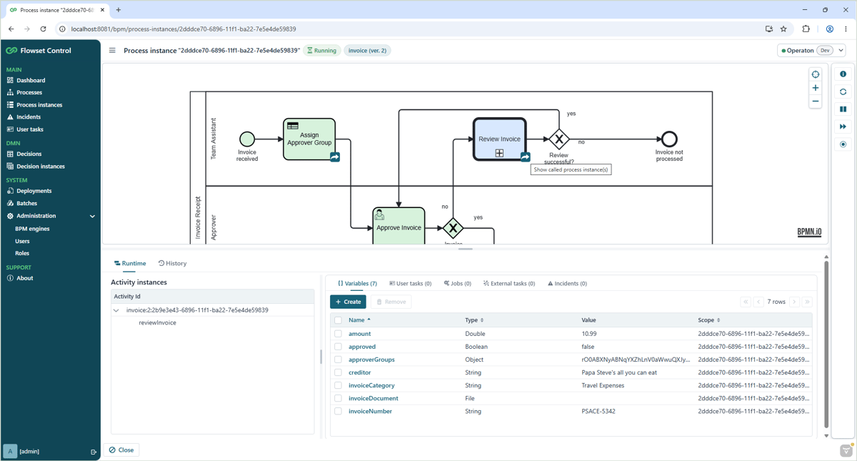 Flowset Control - Tool for BPM Engine Monitoring
