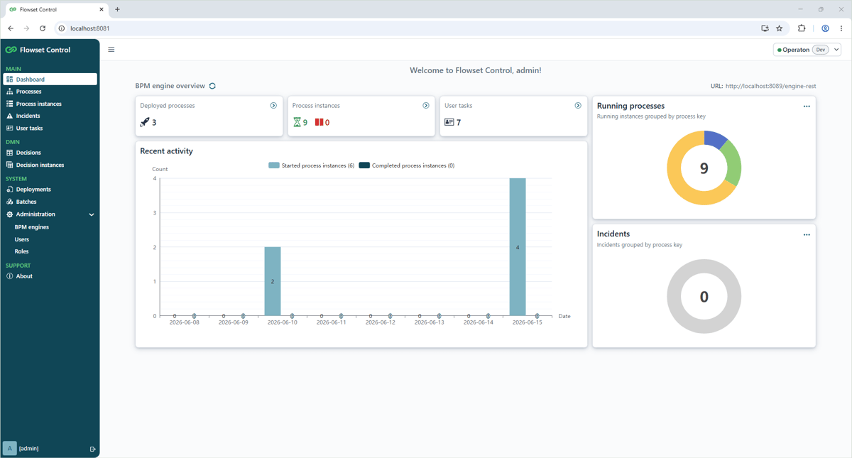 Flowset Control - Tool for BPM Engine Monitoring
