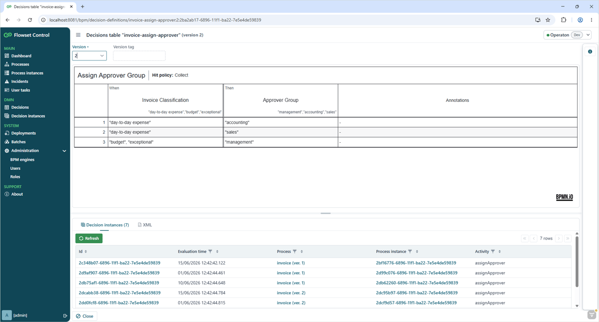 Flowset Control - Tool for BPM Engine Monitoring