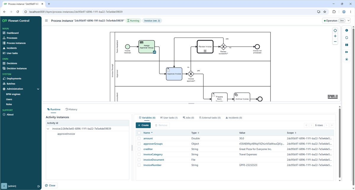 Flowset Control - Tool for BPM Engine Monitoring